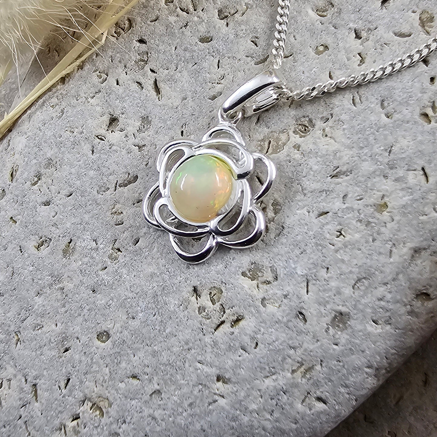 Welo Opal Pendant | Natural Opal Pendant | Opal & Silver Pendant | Opal Pendant | Jones Stones