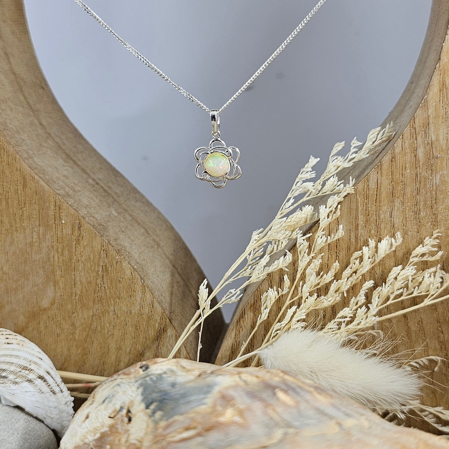 Welo Opal Pendant | Natural Opal Pendant | Opal & Silver Pendant | Opal Pendant | Jones Stones