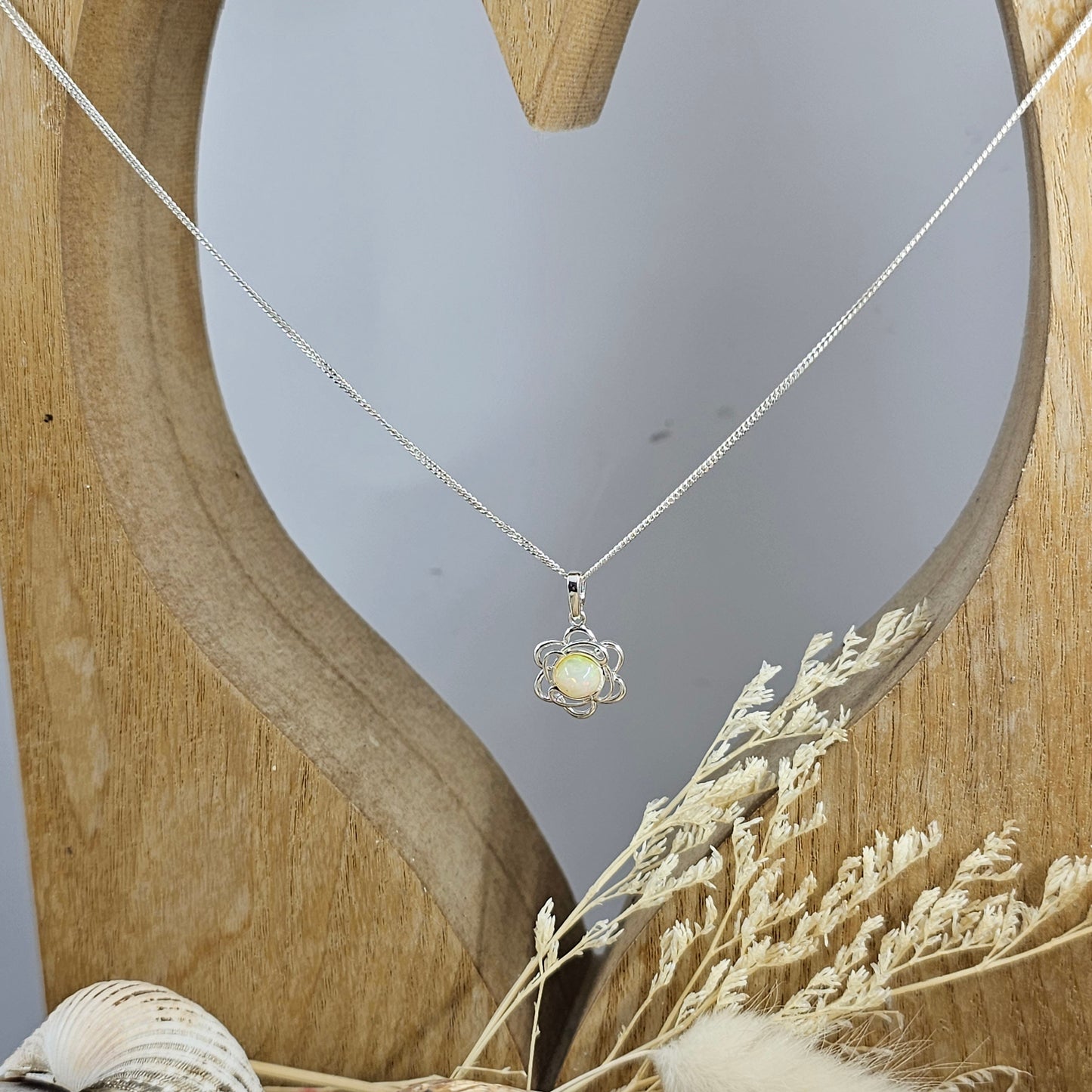 Welo Opal Pendant | Natural Opal Pendant | Opal & Silver Pendant | Opal Pendant | Jones Stones