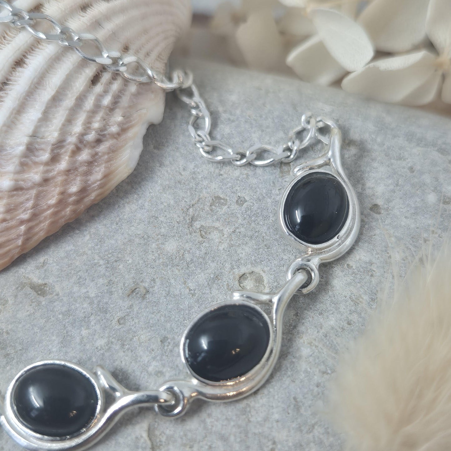Whitby Jet Bracelet | Jet Bracelet | Whitby Jet | Handmade Bracelet | Jet Stone Bracelet Jones Stones