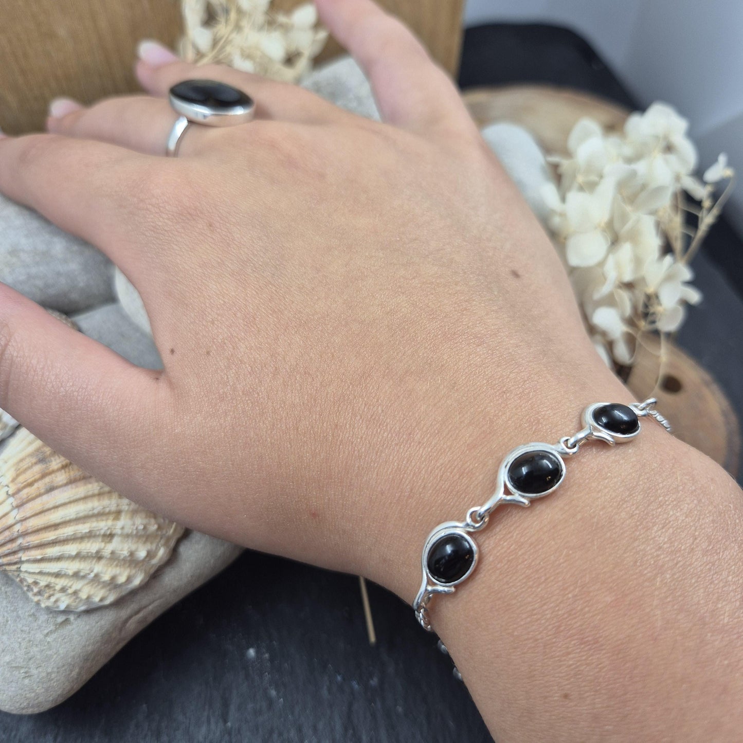 Whitby Jet Bracelet | Jet Bracelet | Whitby Jet | Handmade Bracelet | Jet Stone Bracelet Jones Stones