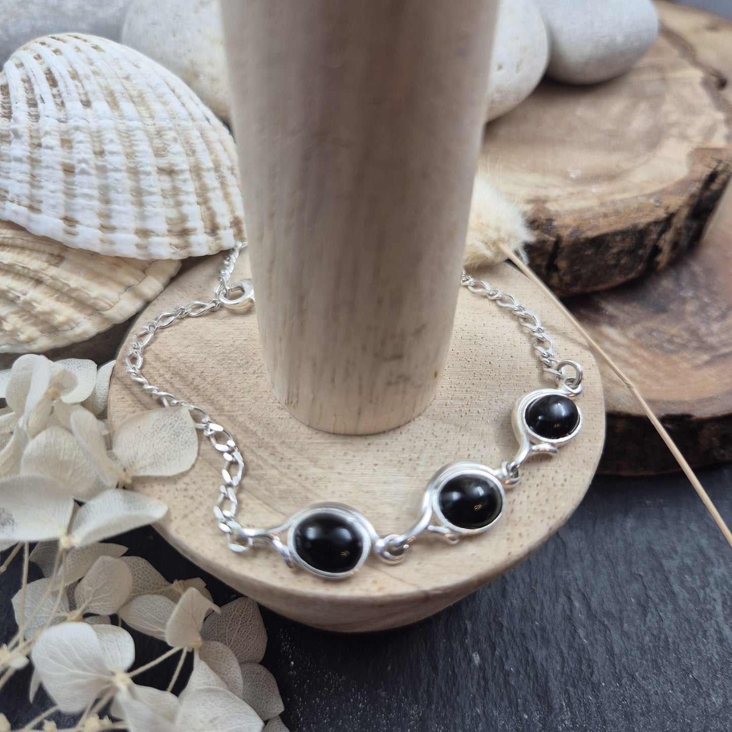 Whitby Jet Bracelet | Jet Bracelet | Whitby Jet | Handmade Bracelet | Jet Stone Bracelet Jones Stones