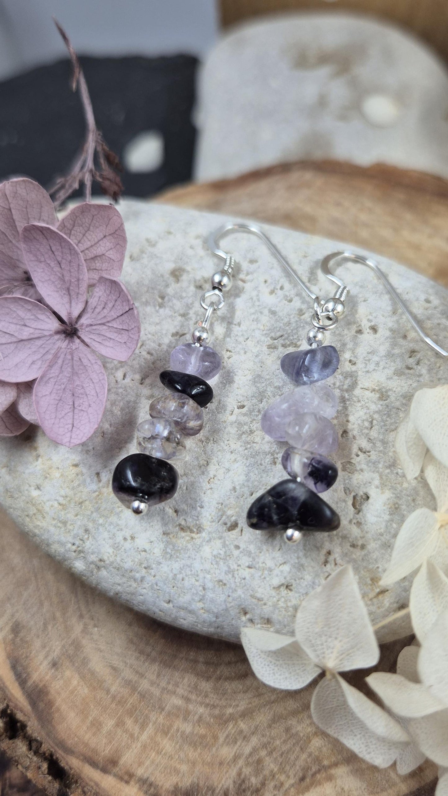 Blue John | Blue John Drop Earrings | Blue John Earrings | Blue John Jewellery Jones Stones