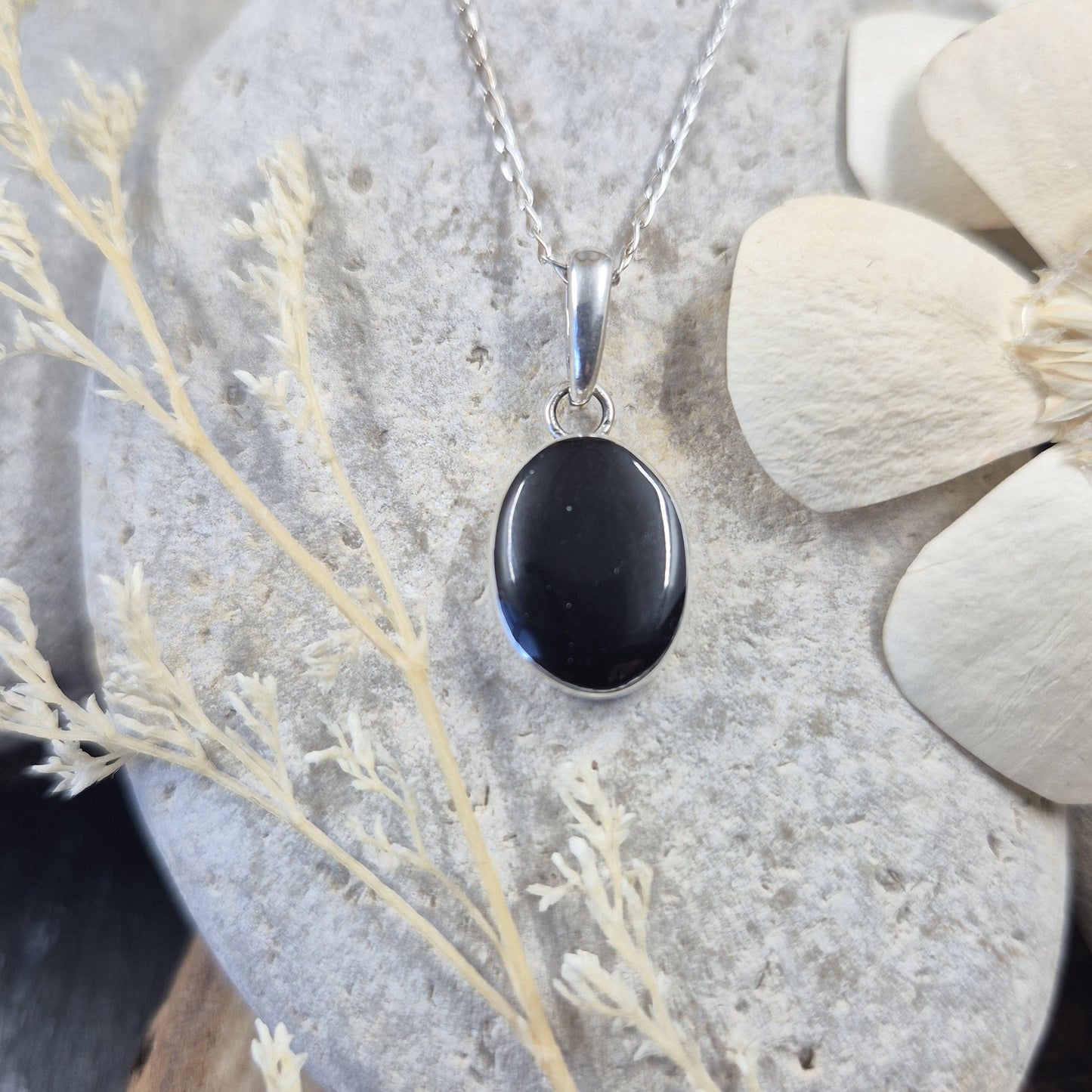 Whitby Jet Pendant | Whitby Jet Necklace | Whitby Jet | Celtic Jewellery | Handmade Pendant | Necklace Jones Stones
