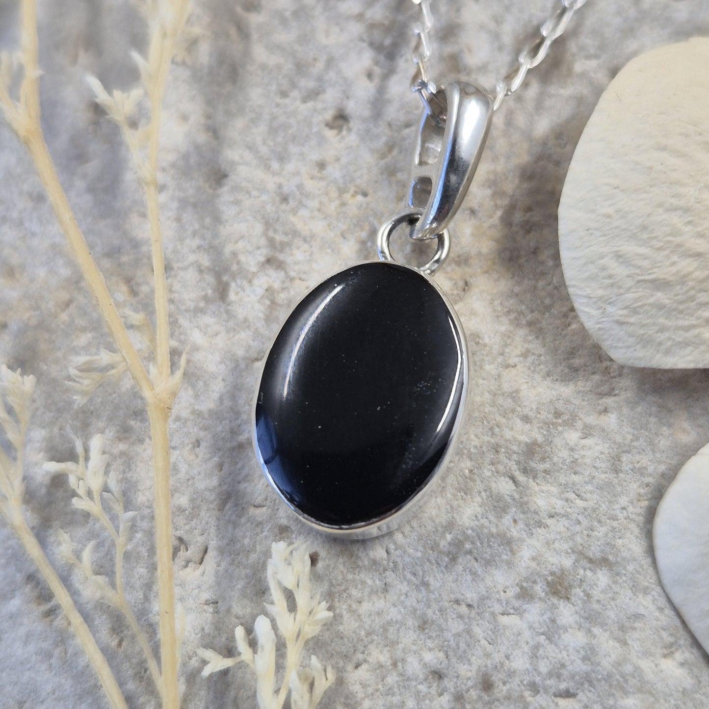 Whitby Jet Pendant | Whitby Jet Necklace | Whitby Jet | Celtic Jewellery | Handmade Pendant | Necklace Jones Stones