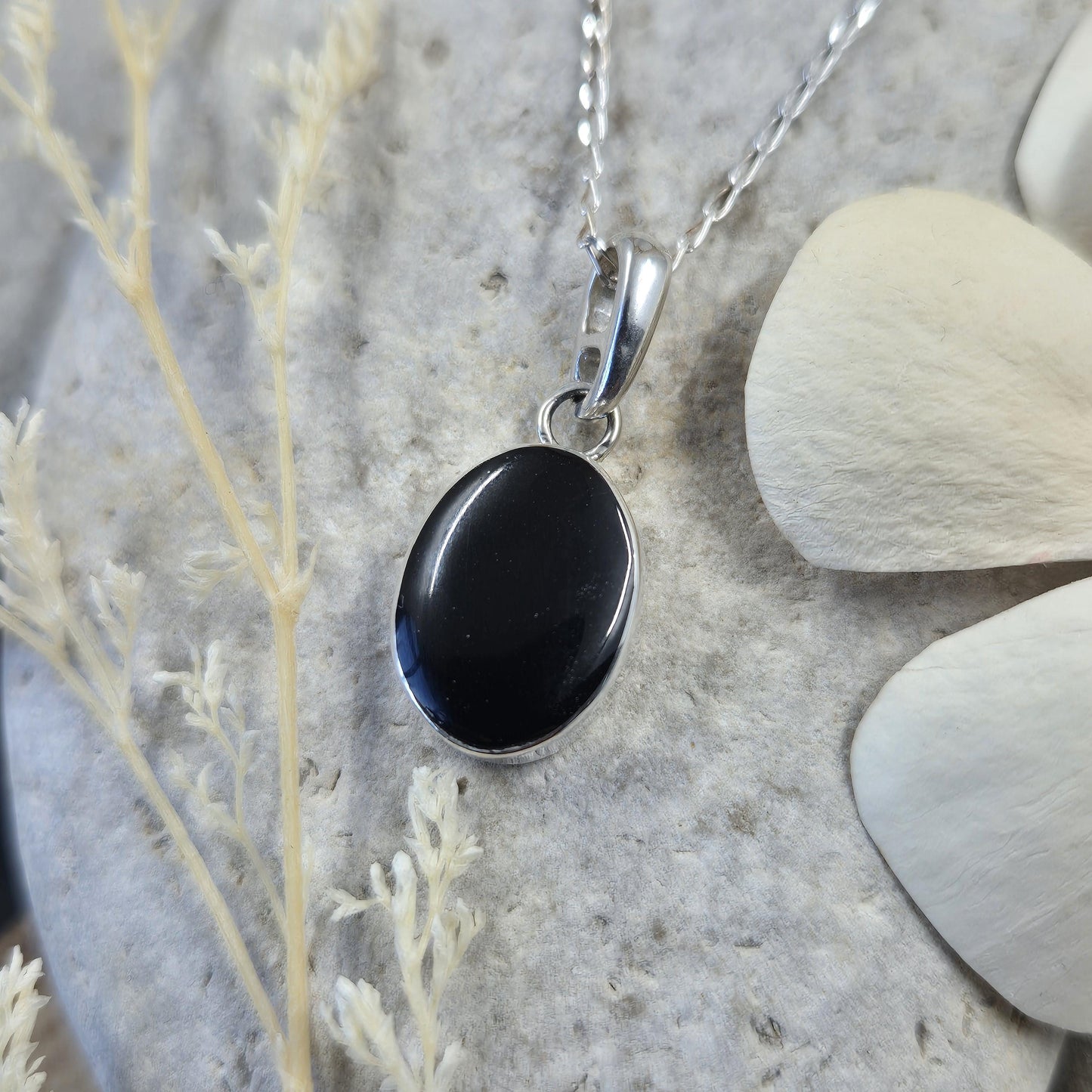 Whitby Jet Pendant | Whitby Jet Necklace | Whitby Jet | Celtic Jewellery | Handmade Pendant | Necklace Jones Stones