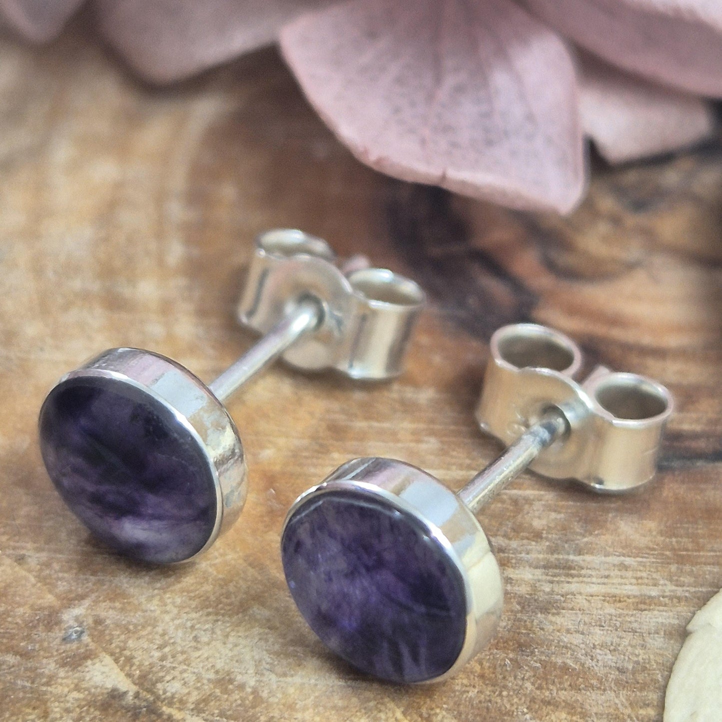 Blue John | Blue John Stud Earrings | Blue John Studs | Blue John Jewellery - Jones Stones