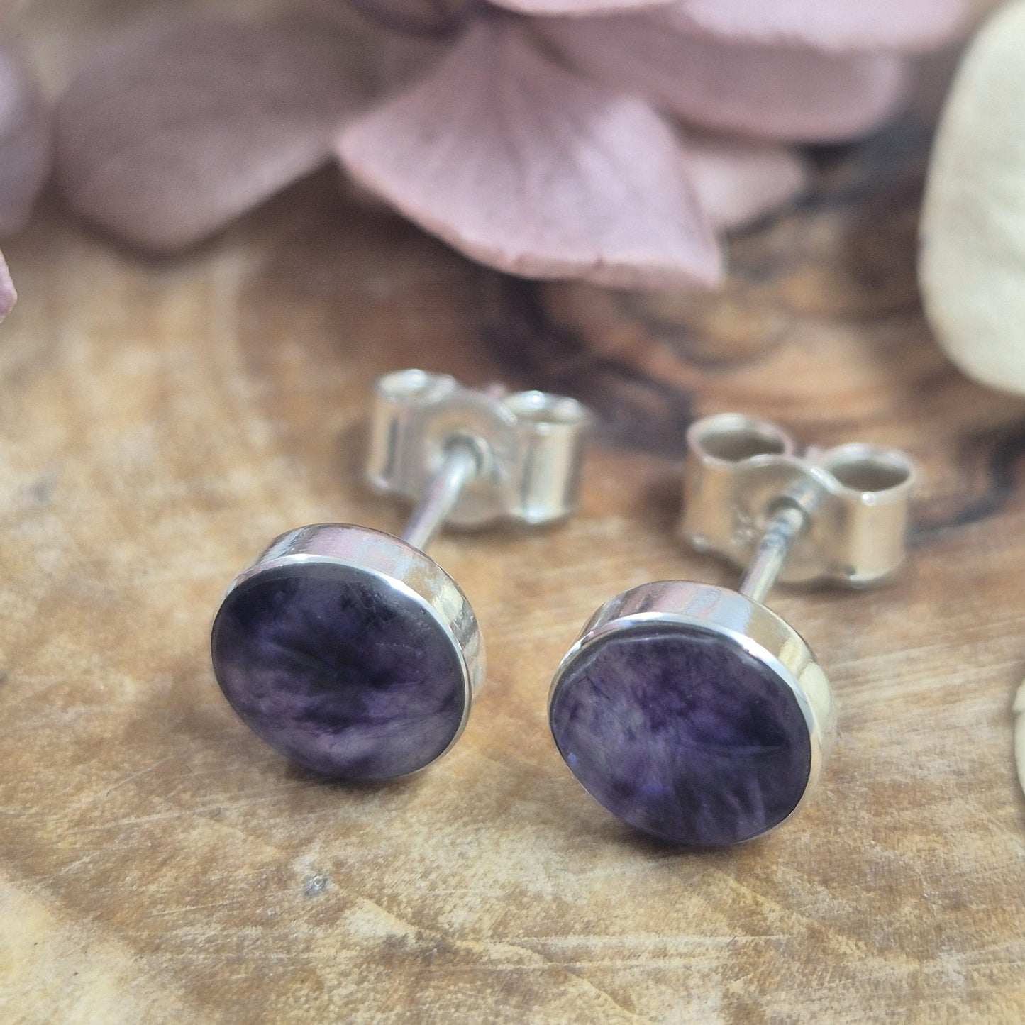 Blue John | Blue John Stud Earrings | Blue John Studs | Blue John Jewellery - Jones Stones
