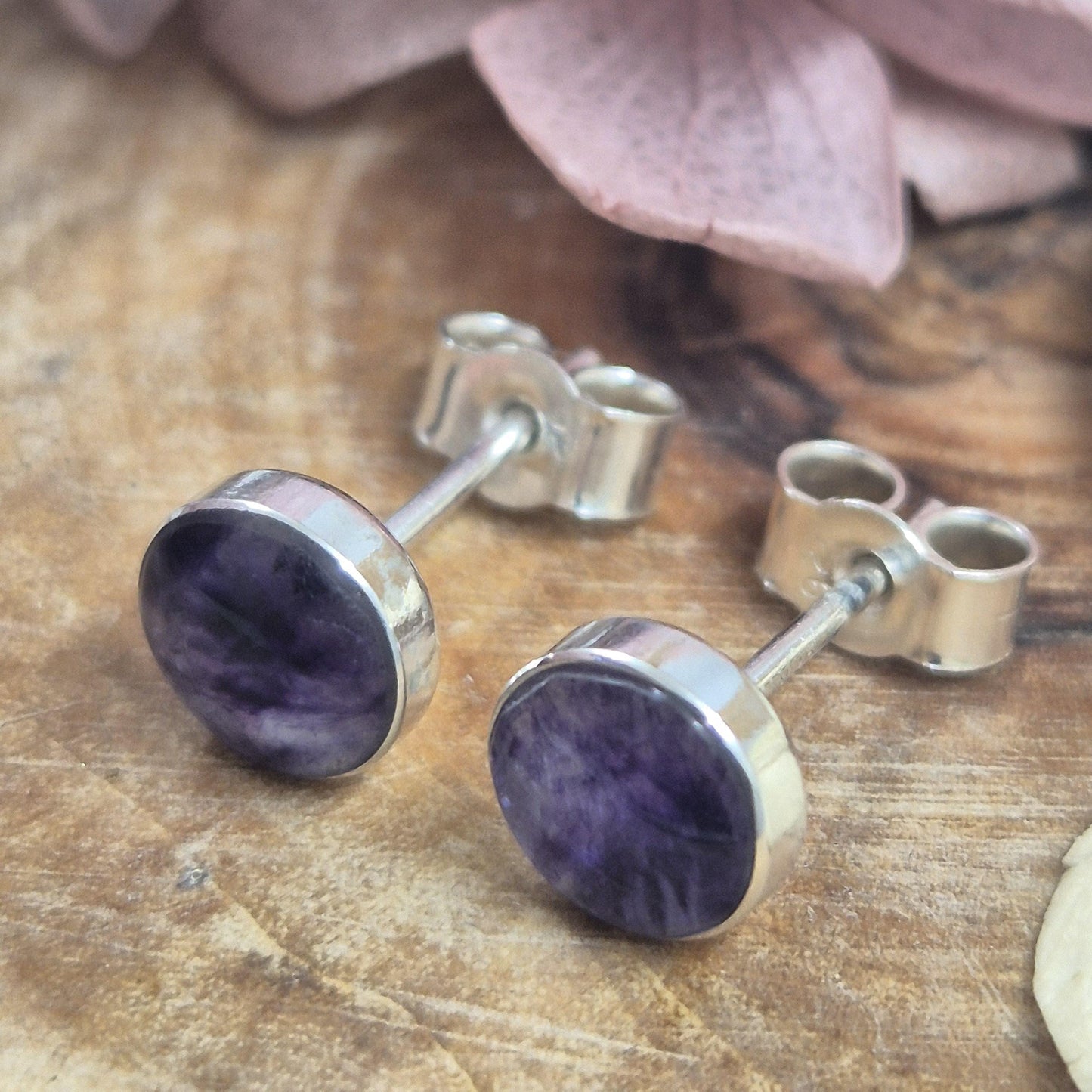 Blue John | Blue John Stud Earrings | Blue John Studs | Blue John Jewellery - Jones Stones