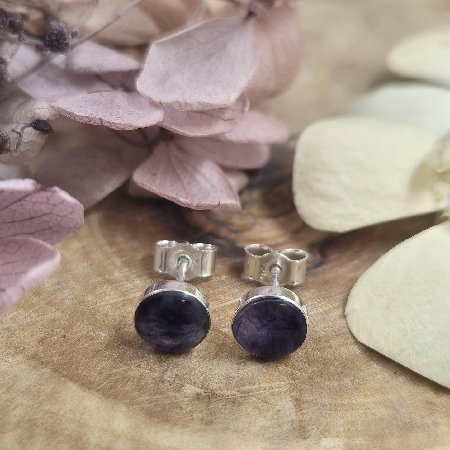 Blue John | Blue John Stud Earrings | Blue John Studs | Blue John Jewellery - Jones Stones