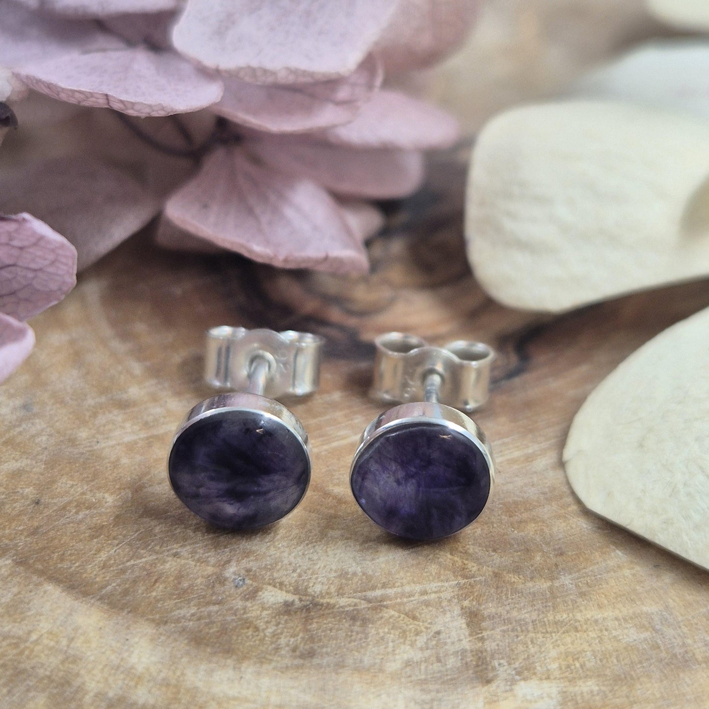 Blue John | Blue John Stud Earrings | Blue John Studs | Blue John Jewellery - Jones Stones