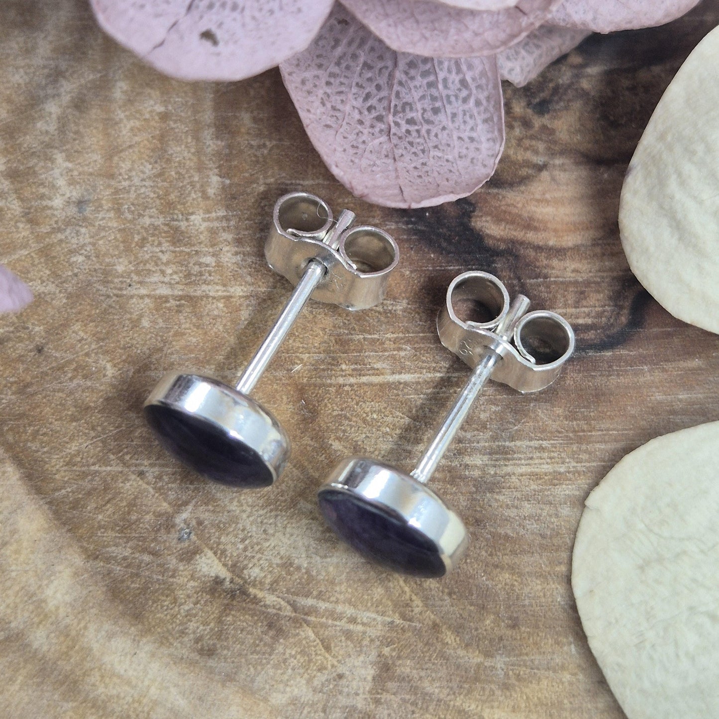 Blue John | Blue John Stud Earrings | Blue John Studs | Blue John Jewellery - Jones Stones