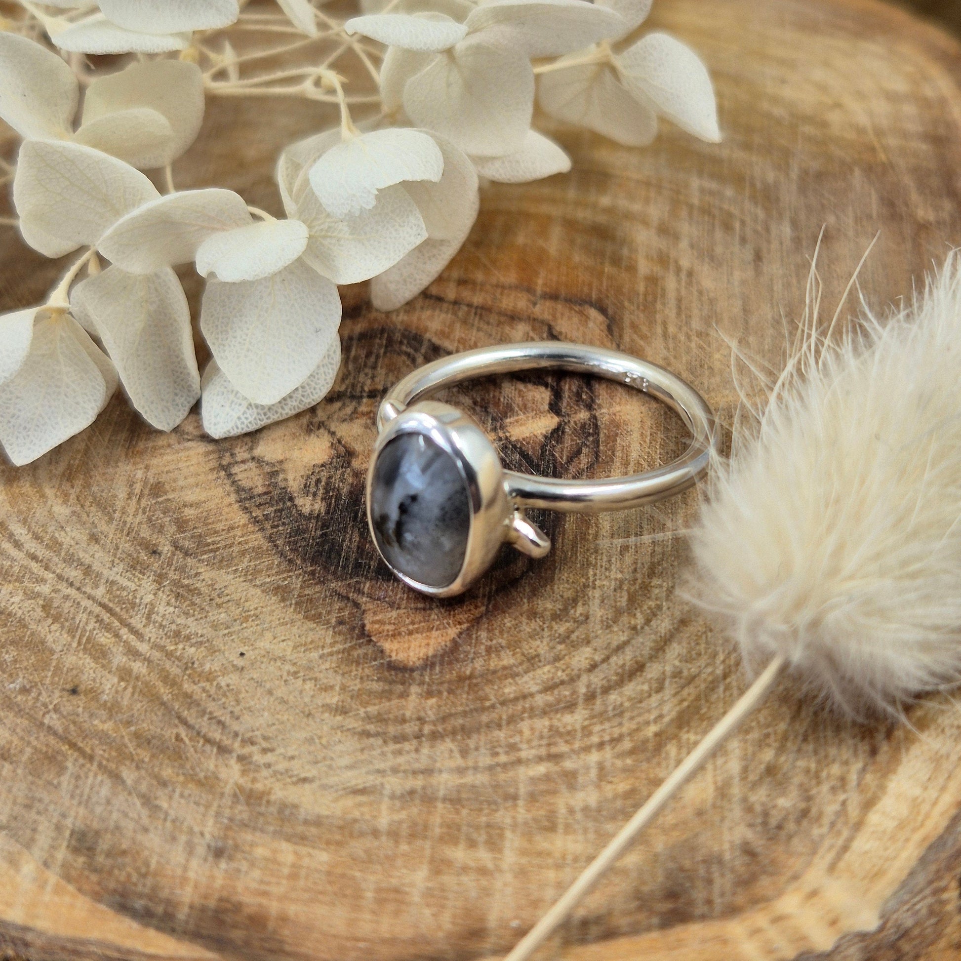Andean Opal Ring | Peruvian Blue Opal | Opal Ring | Silver Ring | Size O Ring | Jones Stones