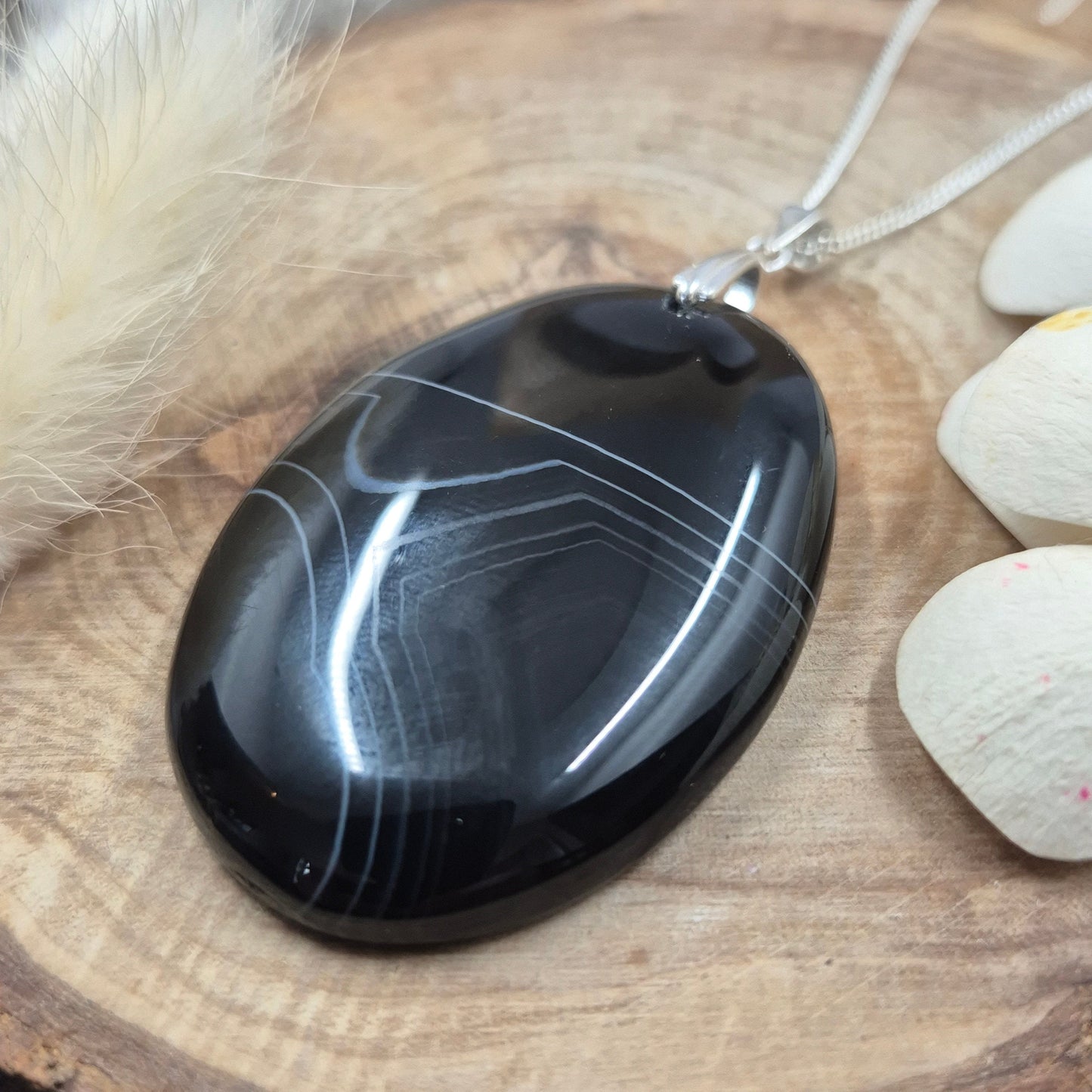 Botswana Agate Pendant | Agate Jewellery | Jones Stones