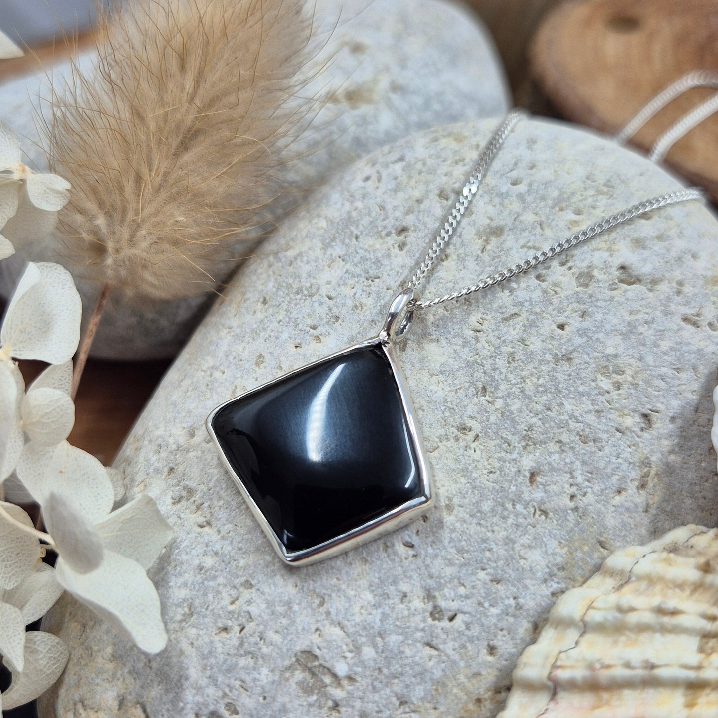 Obsidian Pendant | Obsidian Jewellery | Dragon Glass Jones Stones