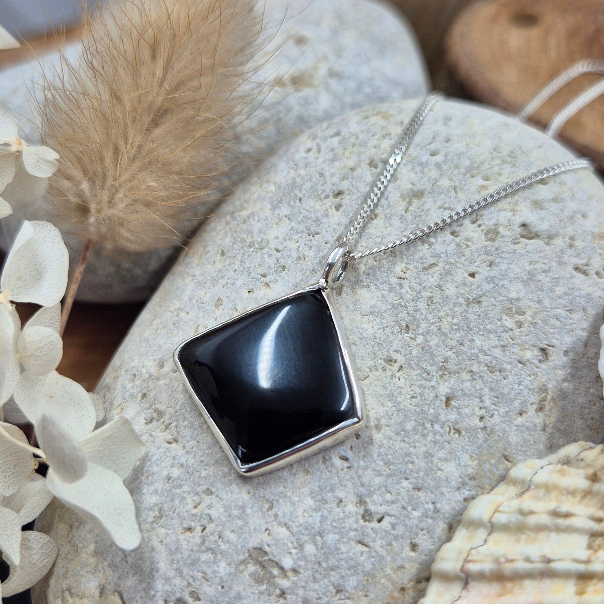 Obsidian Pendant | Obsidian Jewellery | Dragon Glass Jones Stones