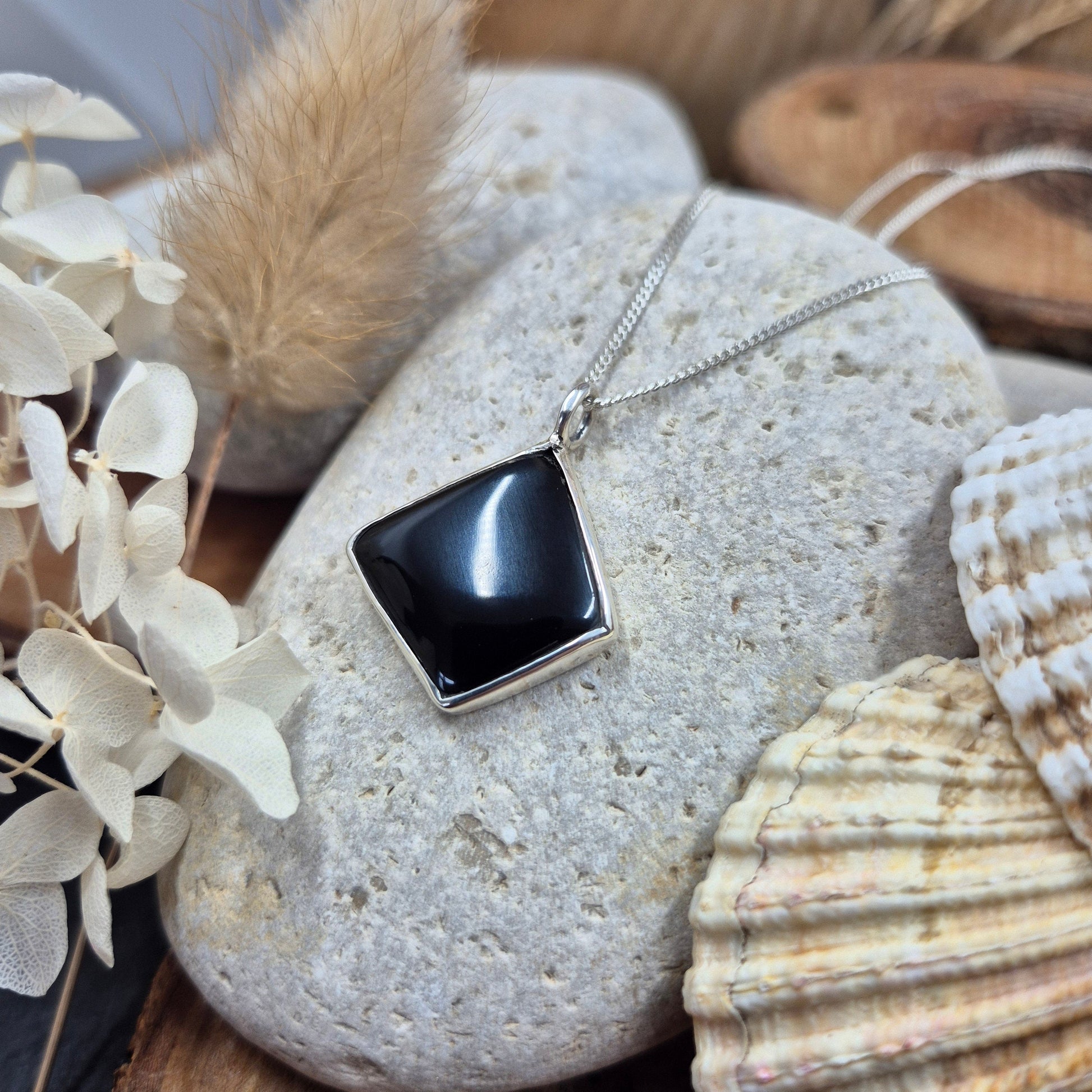 Obsidian Pendant | Obsidian Jewellery | Dragon Glass Jones Stones