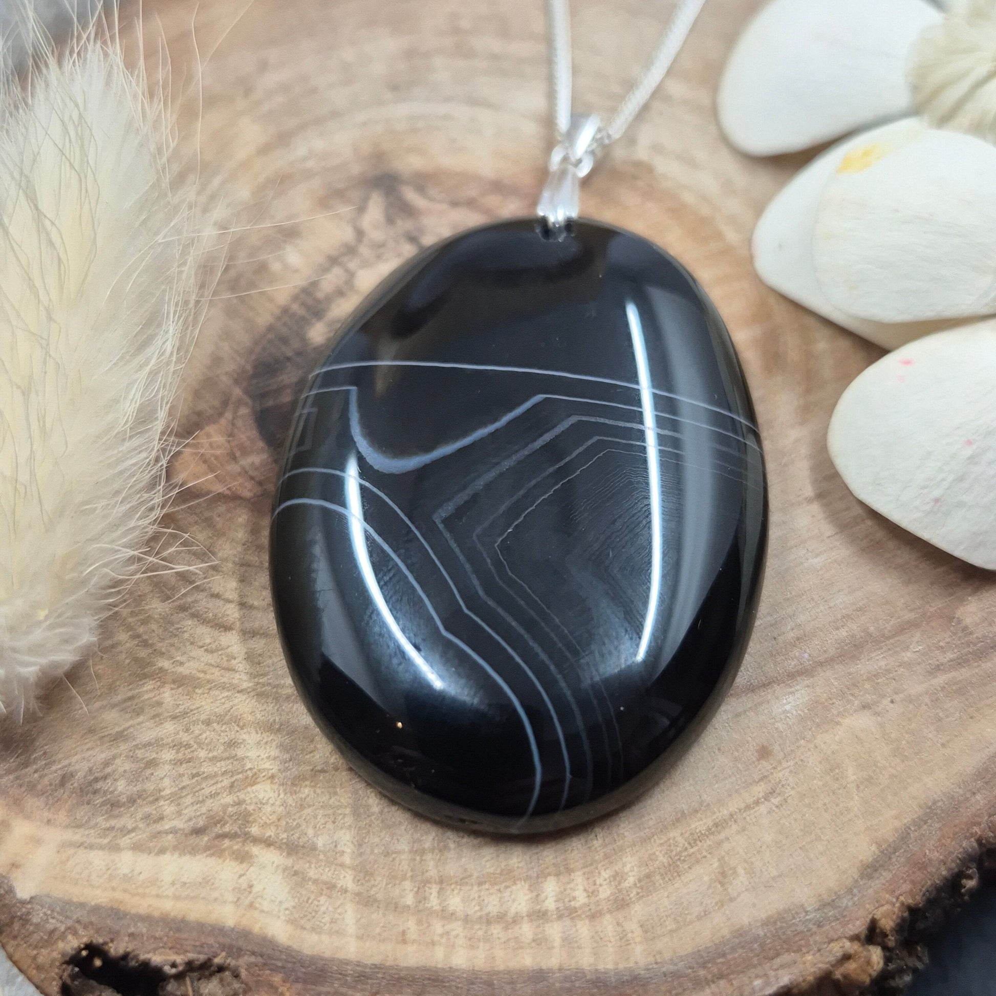 Botswana Agate Pendant | Agate Jewellery | Jones Stones