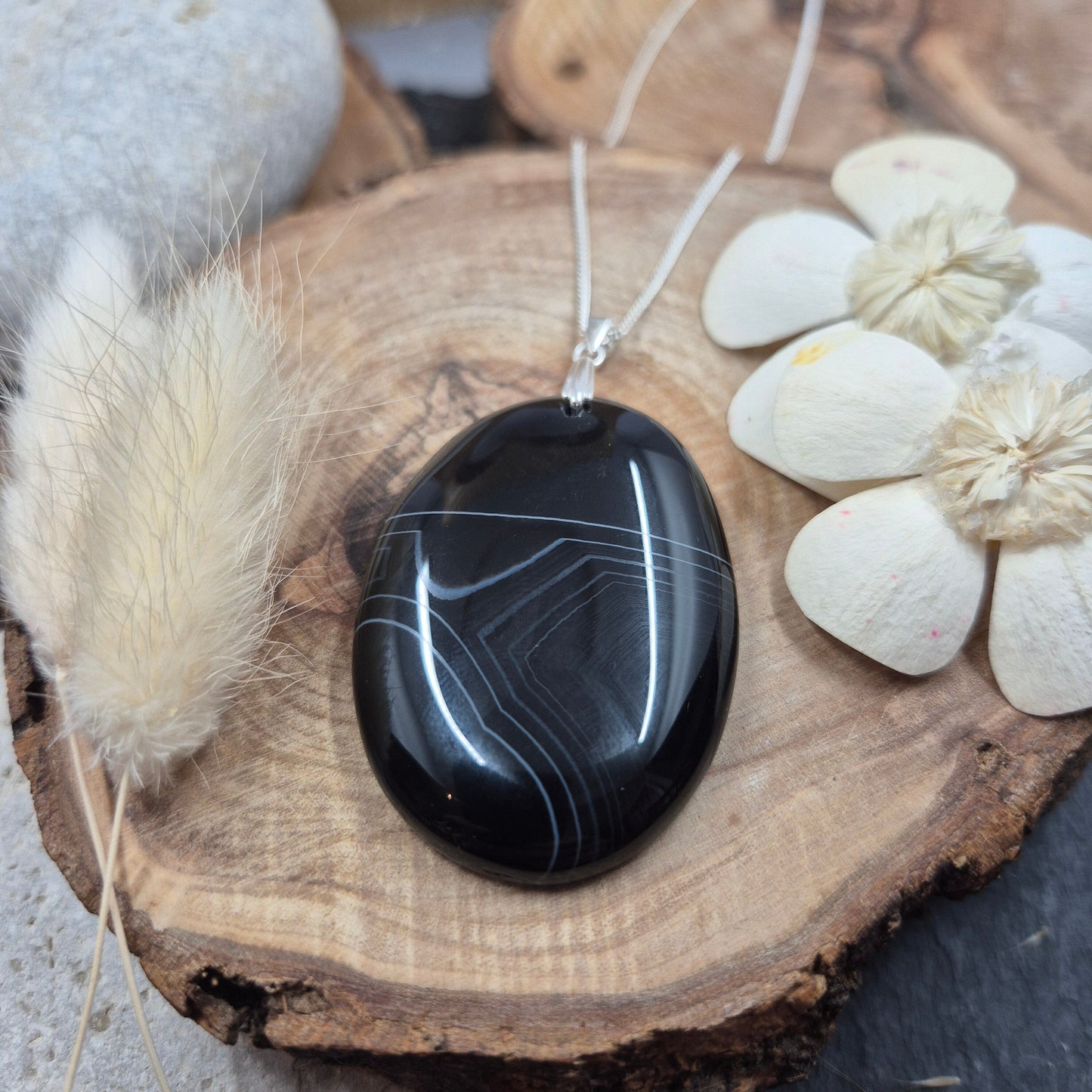 Botswana Agate Pendant | Agate Jewellery | Jones Stones