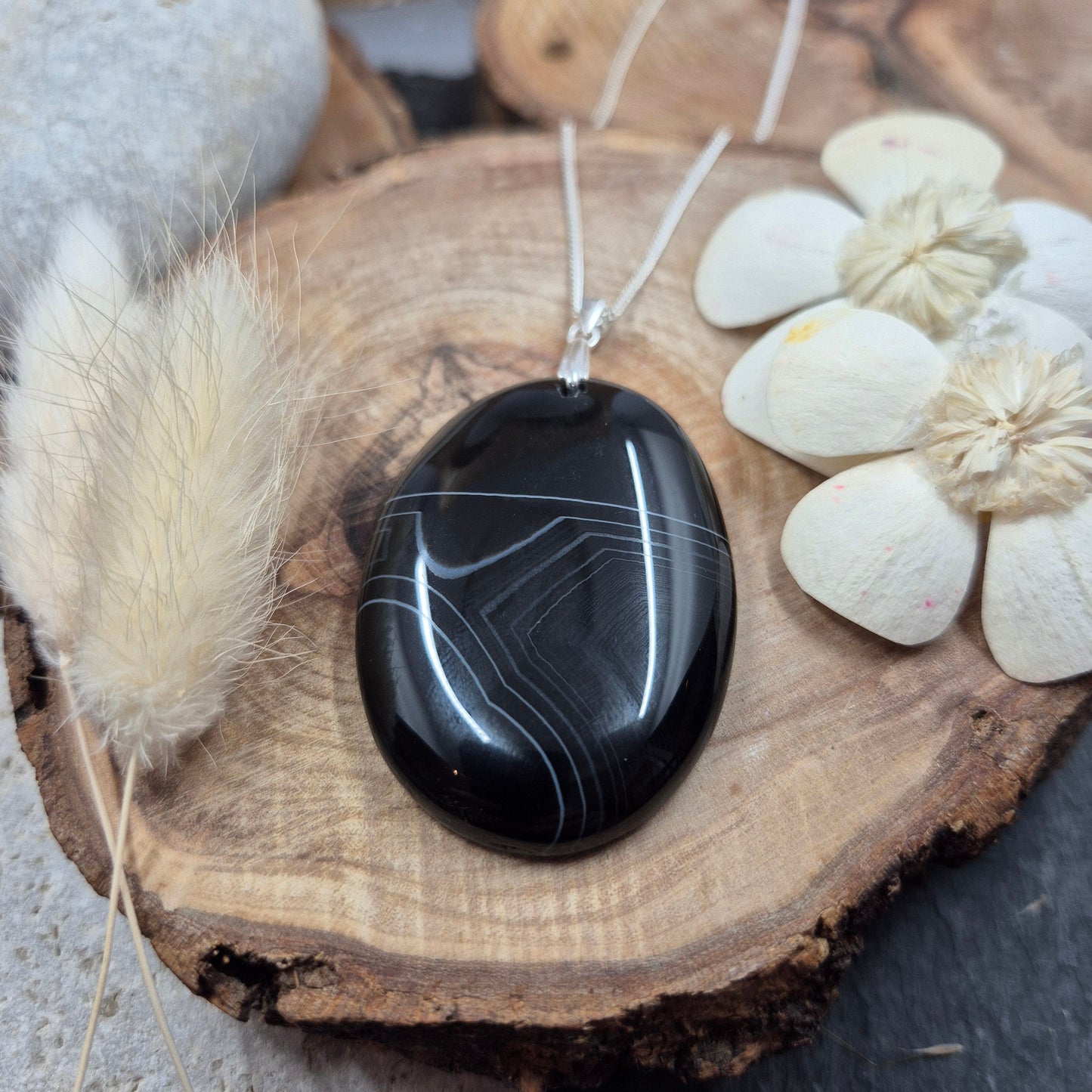Botswana Agate Pendant | Agate Jewellery | Jones Stones