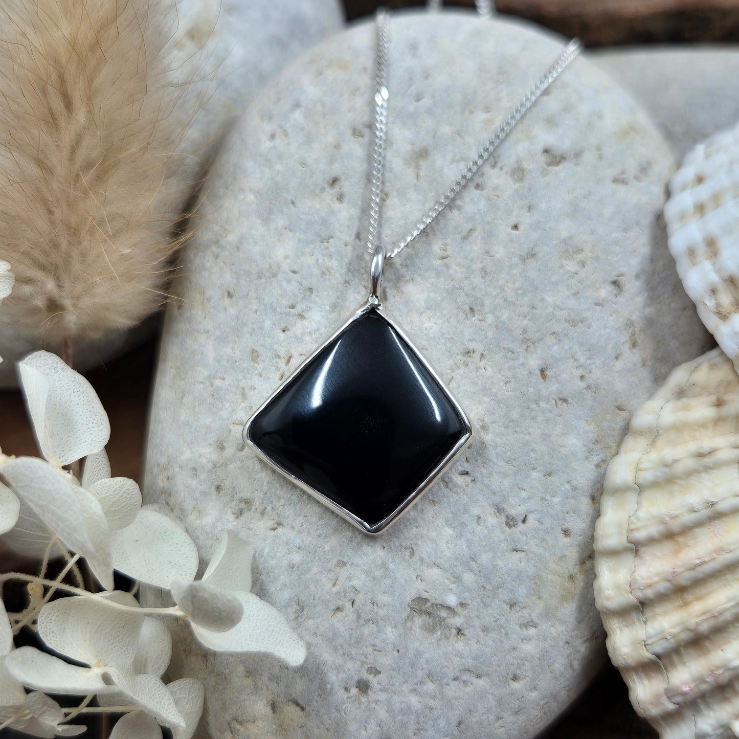 Obsidian Pendant | Obsidian Jewellery | Dragon Glass Jones Stones