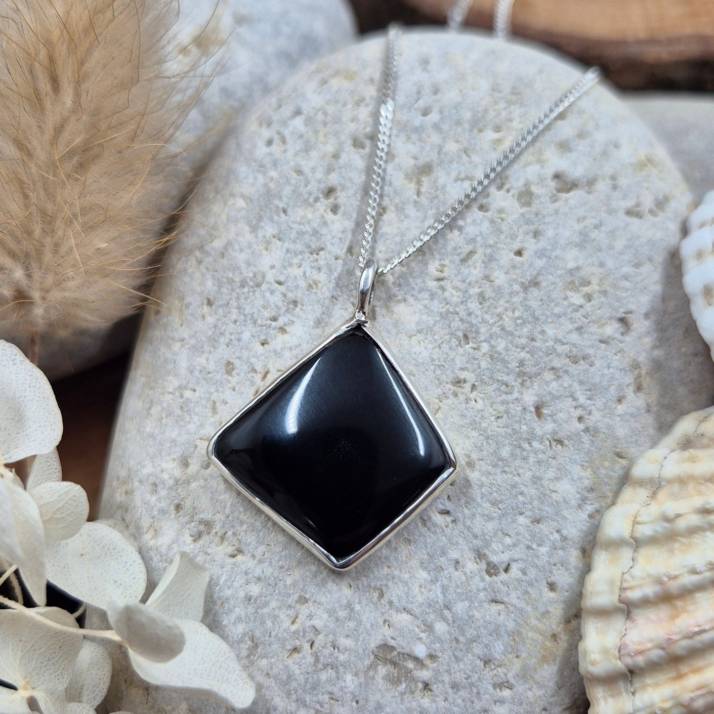 Obsidian Pendant | Obsidian Jewellery | Dragon Glass Jones Stones