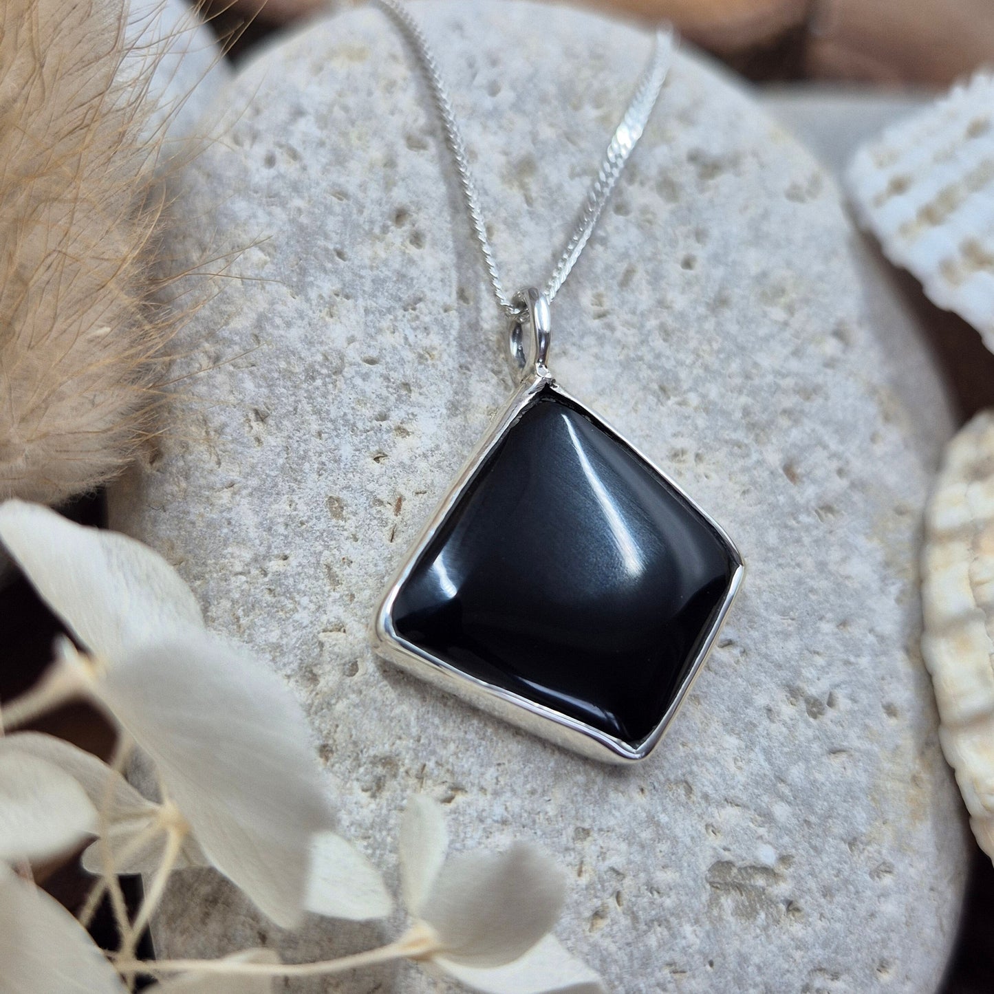 Obsidian Pendant | Obsidian Jewellery | Dragon Glass Jones Stones