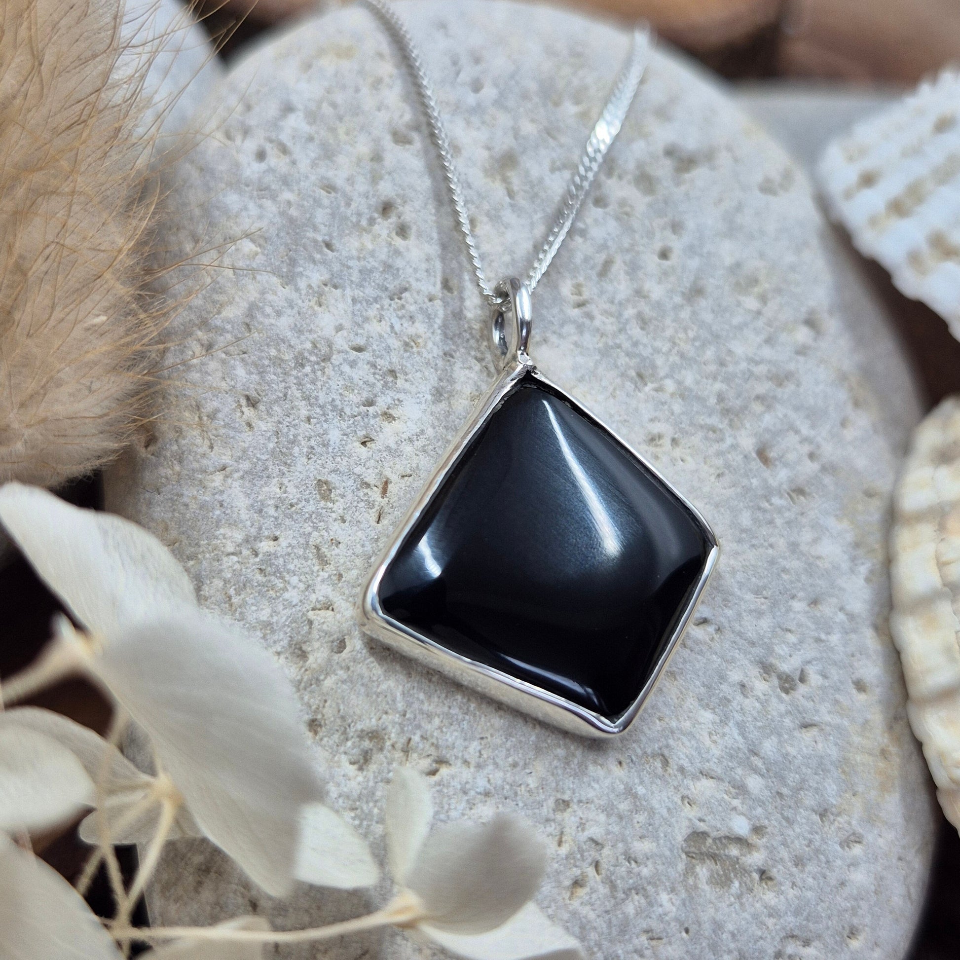 Obsidian Pendant | Obsidian Jewellery | Dragon Glass Jones Stones