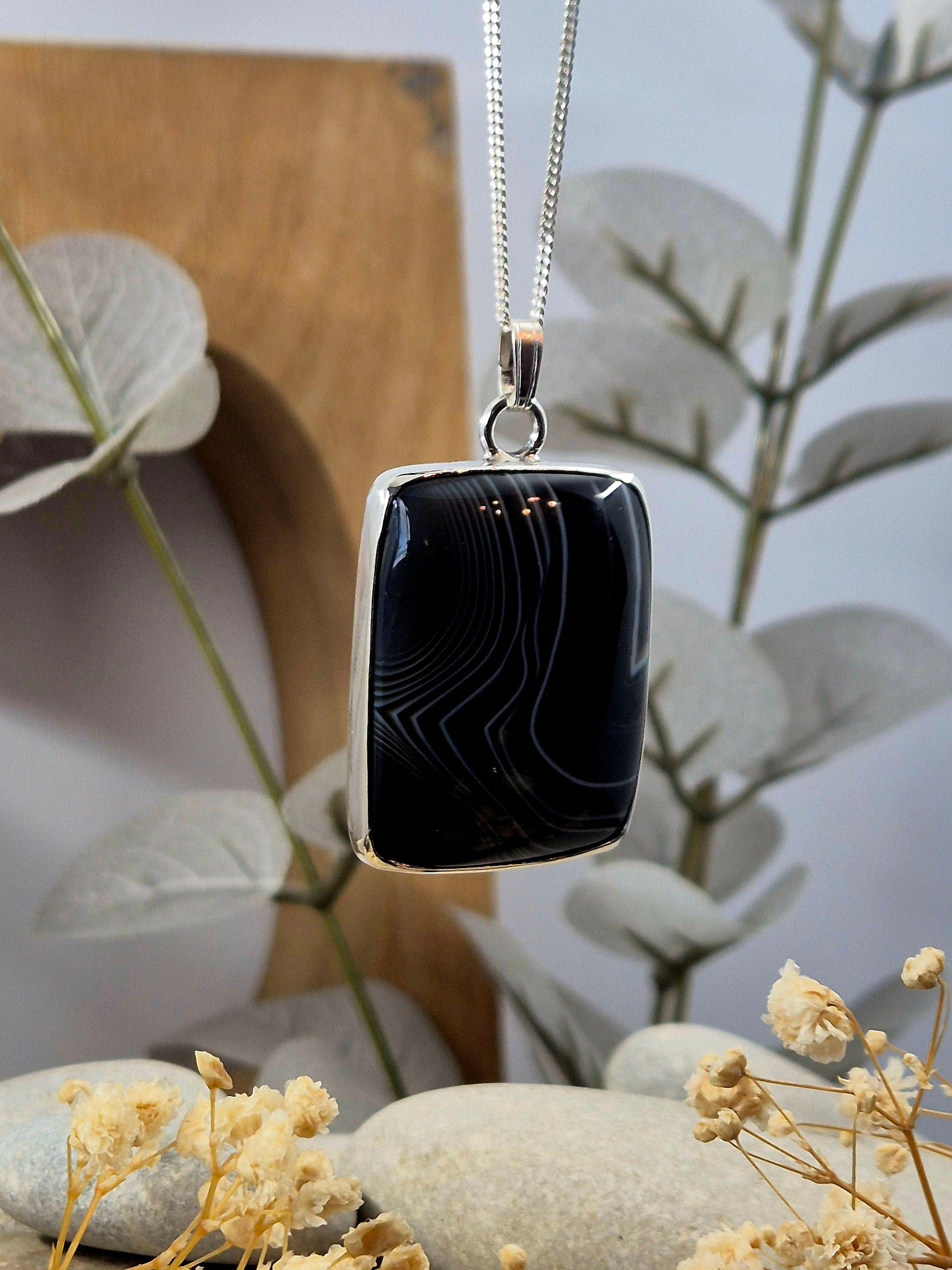 Botswana Agate Pendant | Agate Jewellery | Jones Stones