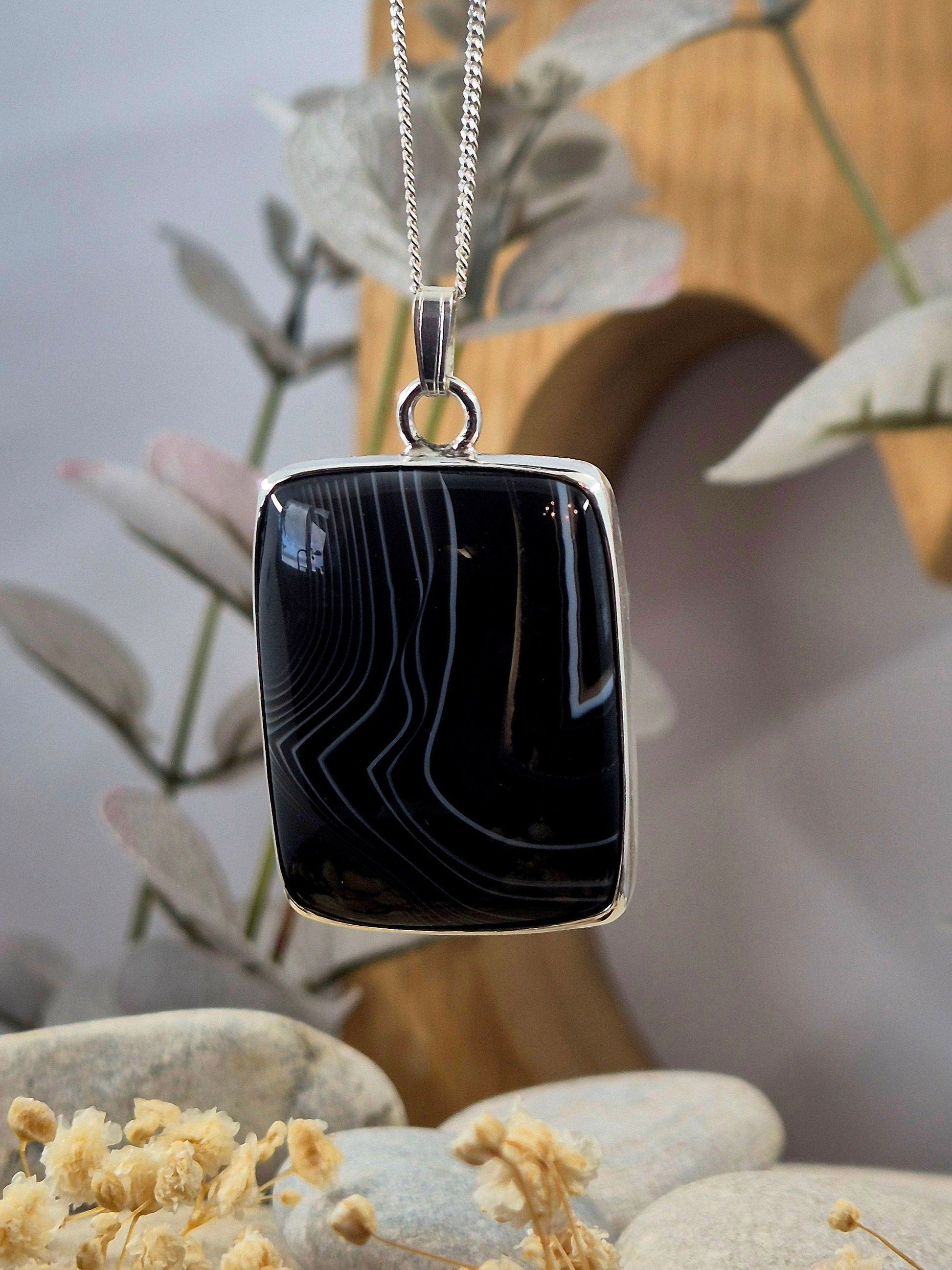 Botswana Agate Pendant | Agate Jewellery | Jones Stones