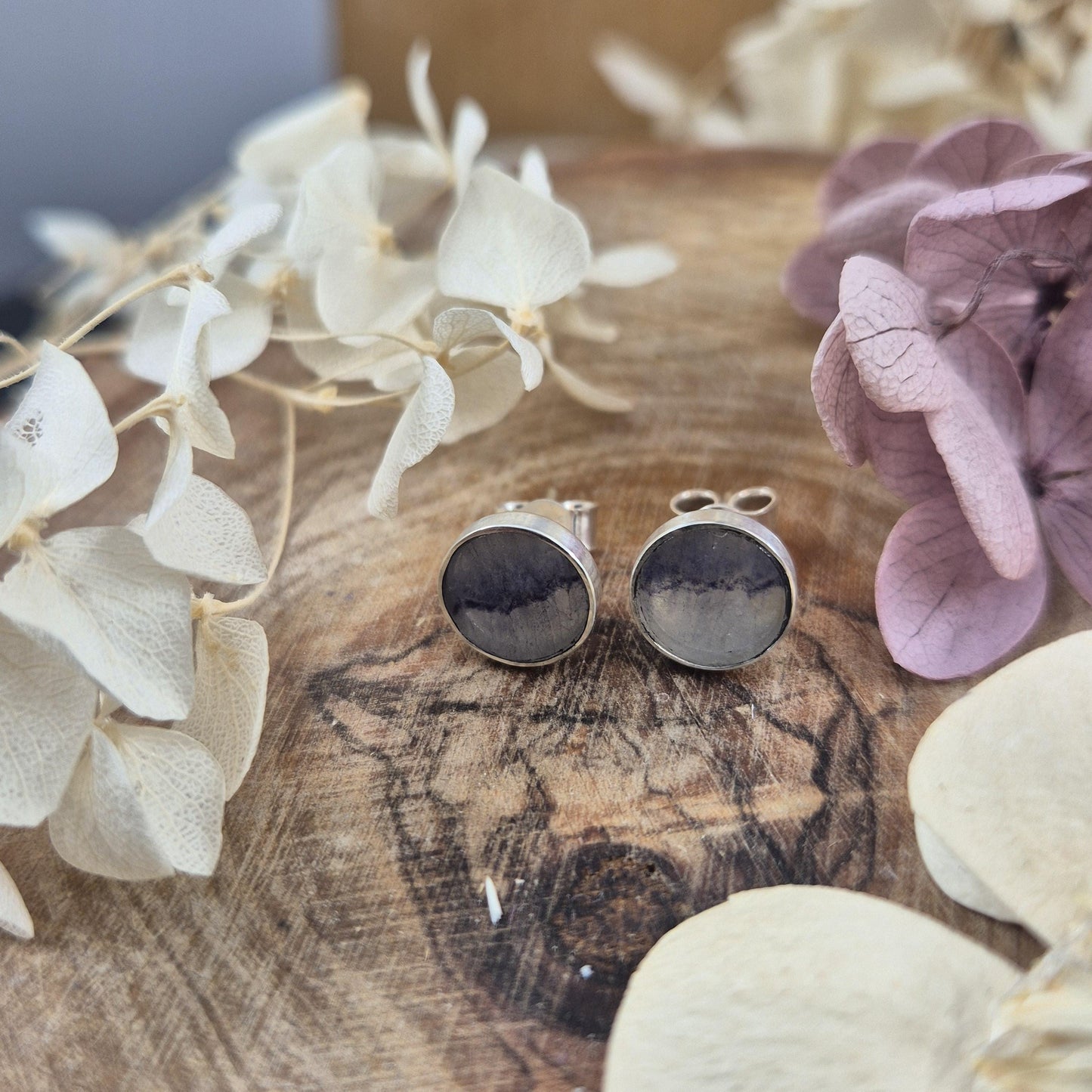 Blue John | Blue John Stud Earrings | Blue John Studs | Blue John Jewellery Jones Stones