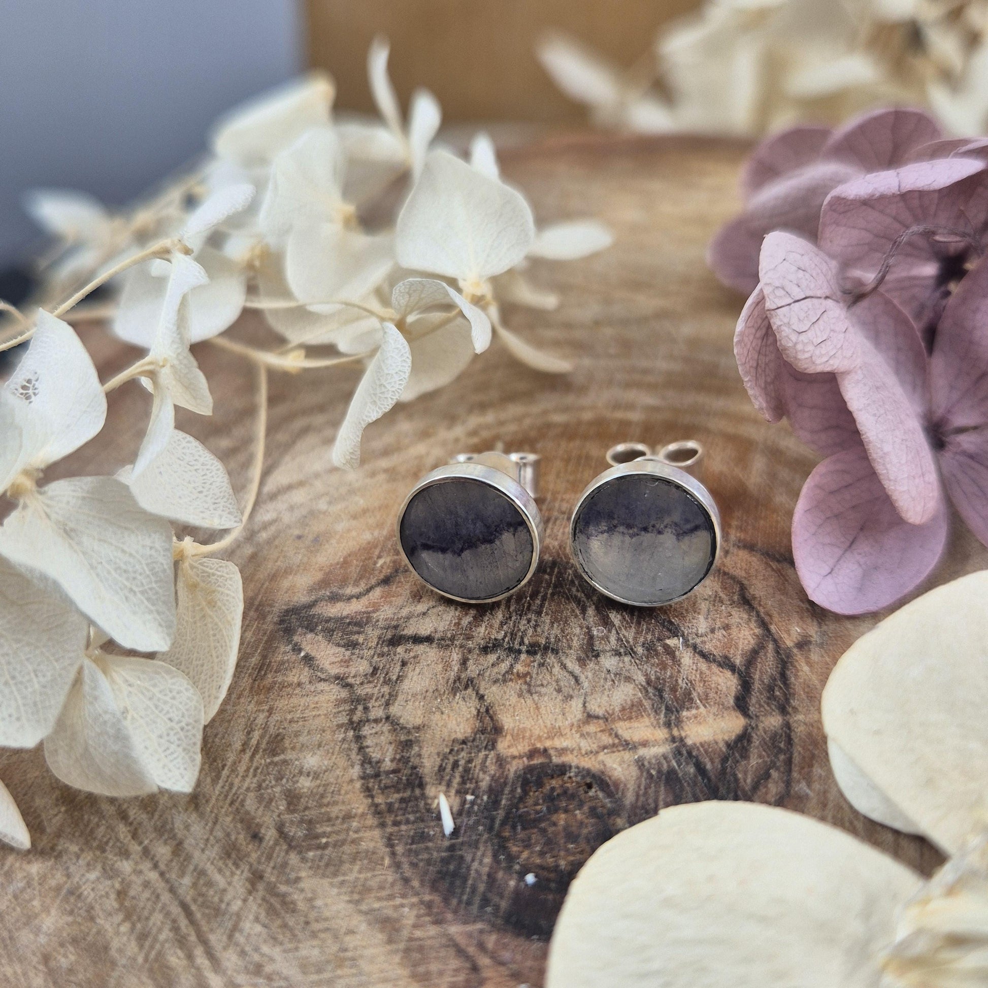 Blue John | Blue John Stud Earrings | Blue John Studs | Blue John Jewellery Jones Stones