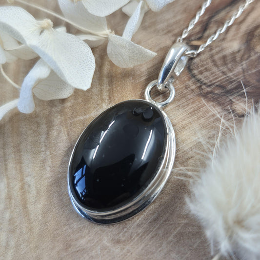 Whitby Jet Pendant | Whitby Jet Necklace | Whitby Jet | Celtic Jewellery | Handmade Pendant | Necklace Jones Stones