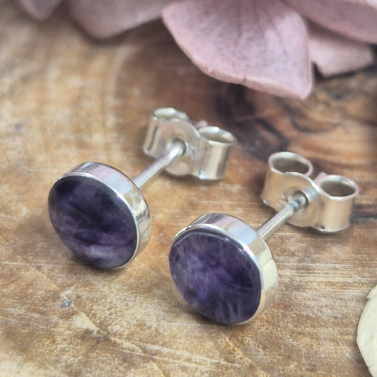 Blue John | Blue John Stud Earrings | Blue John Studs | Blue John Jewellery - Jones Stones