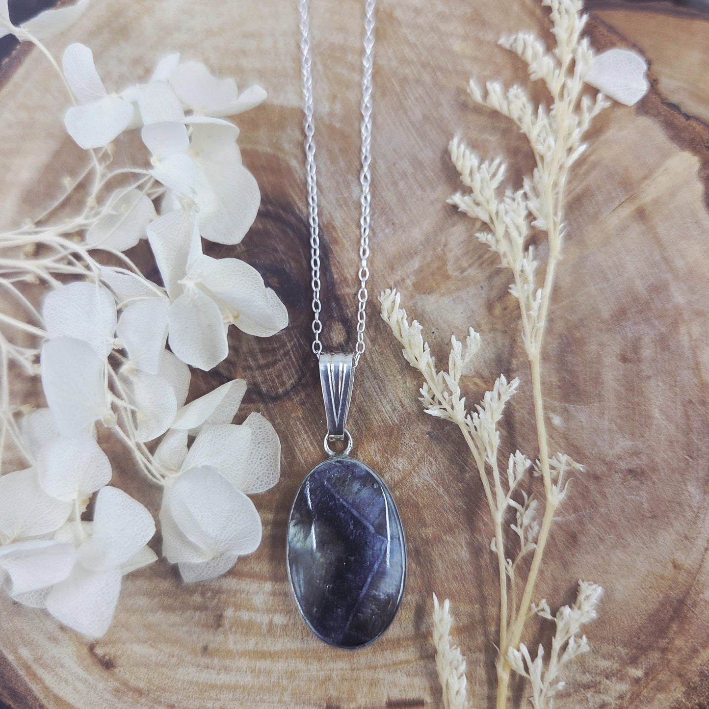 Blue John Pendant: Recycled Sterling Silver, Derbyshire Stone Jones Stones