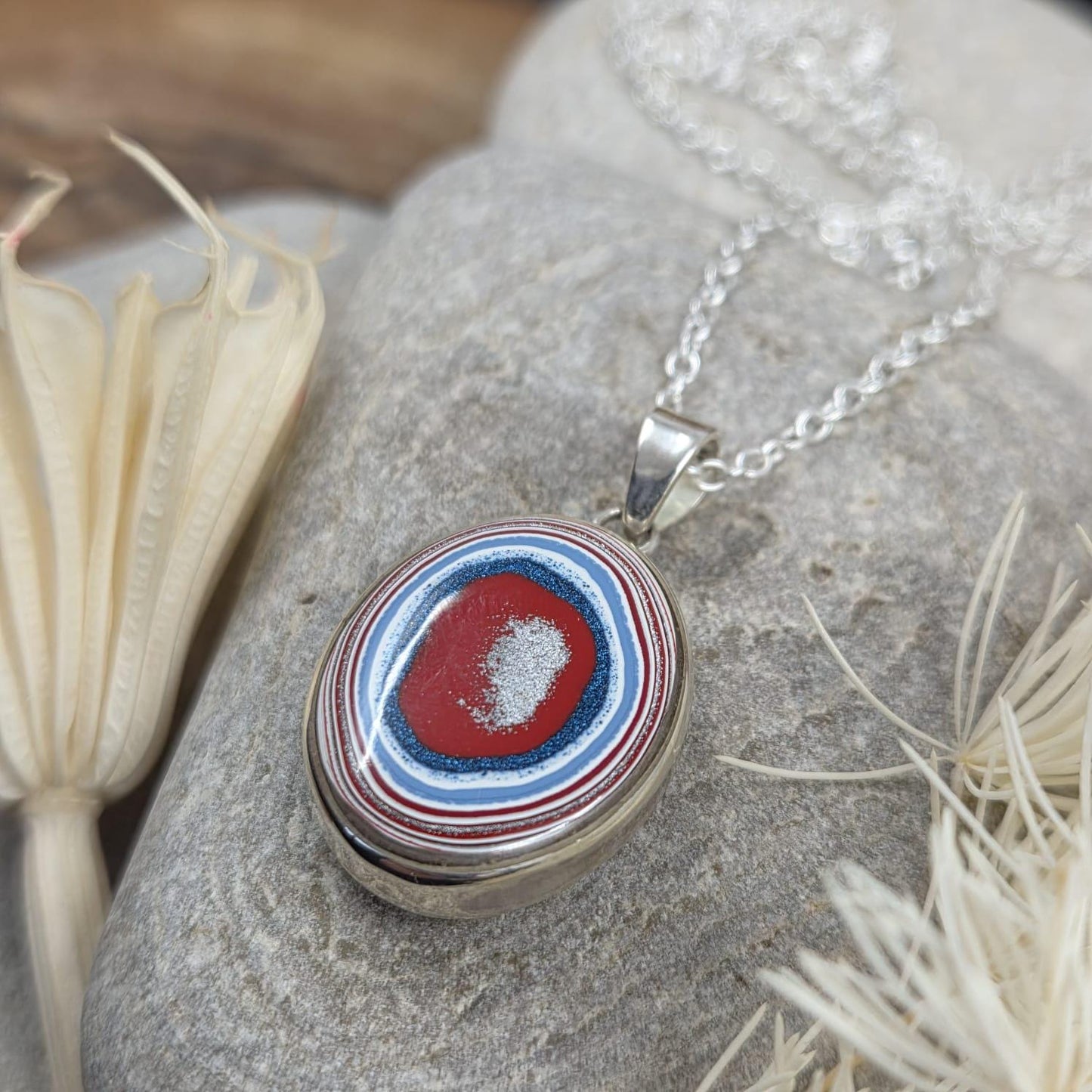 Double Sided Fordite Pendant | Fordite Jewellery | Jones Stones
