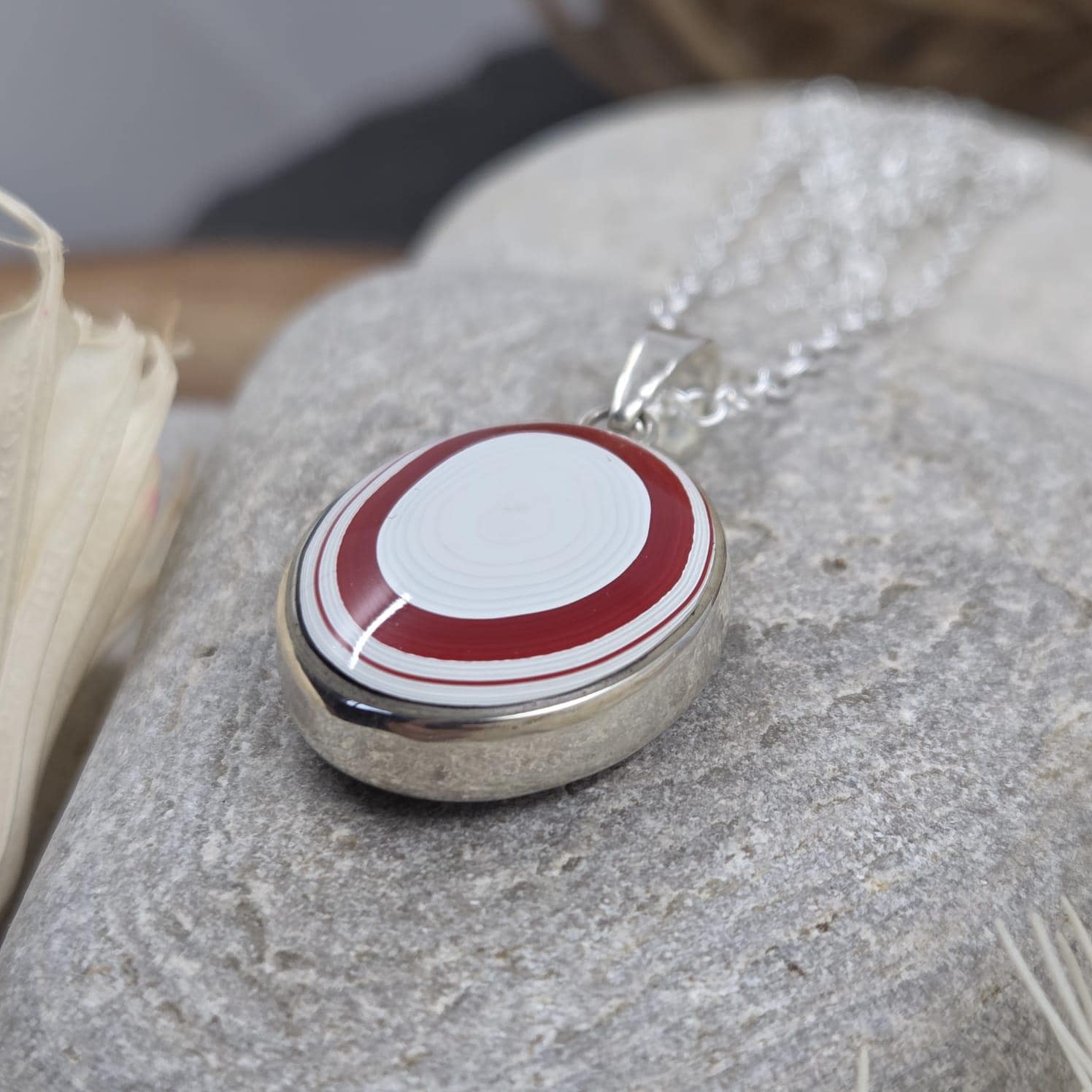 Double Sided Fordite Pendant | Fordite Jewellery | Jones Stones