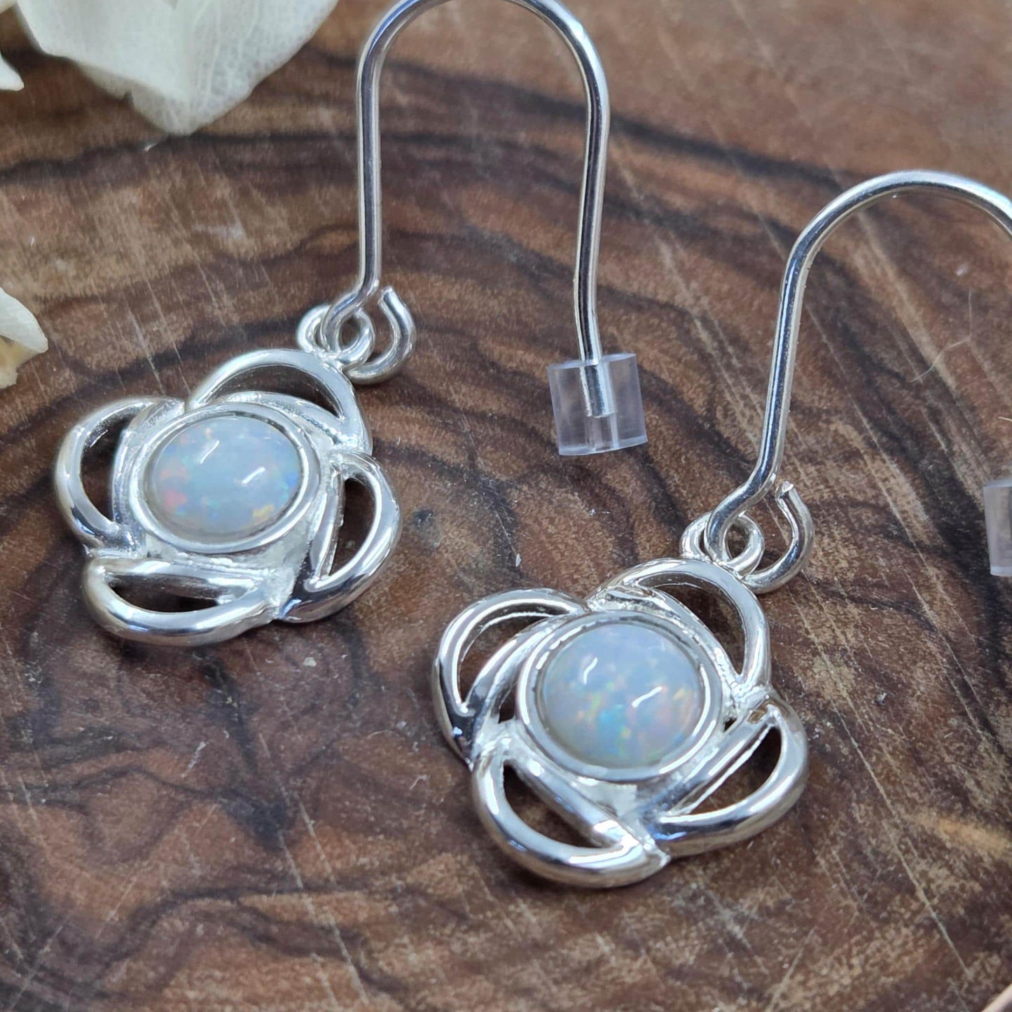Coober Pedy Opal Sterling Silver Drop Earrings Jones Stones