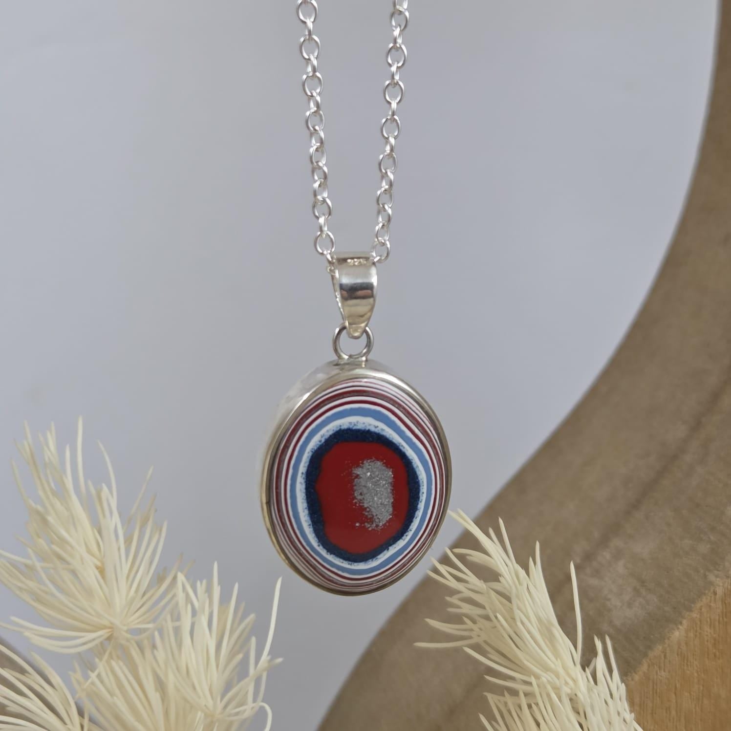 Double Sided Fordite Pendant | Fordite Jewellery | Jones Stones