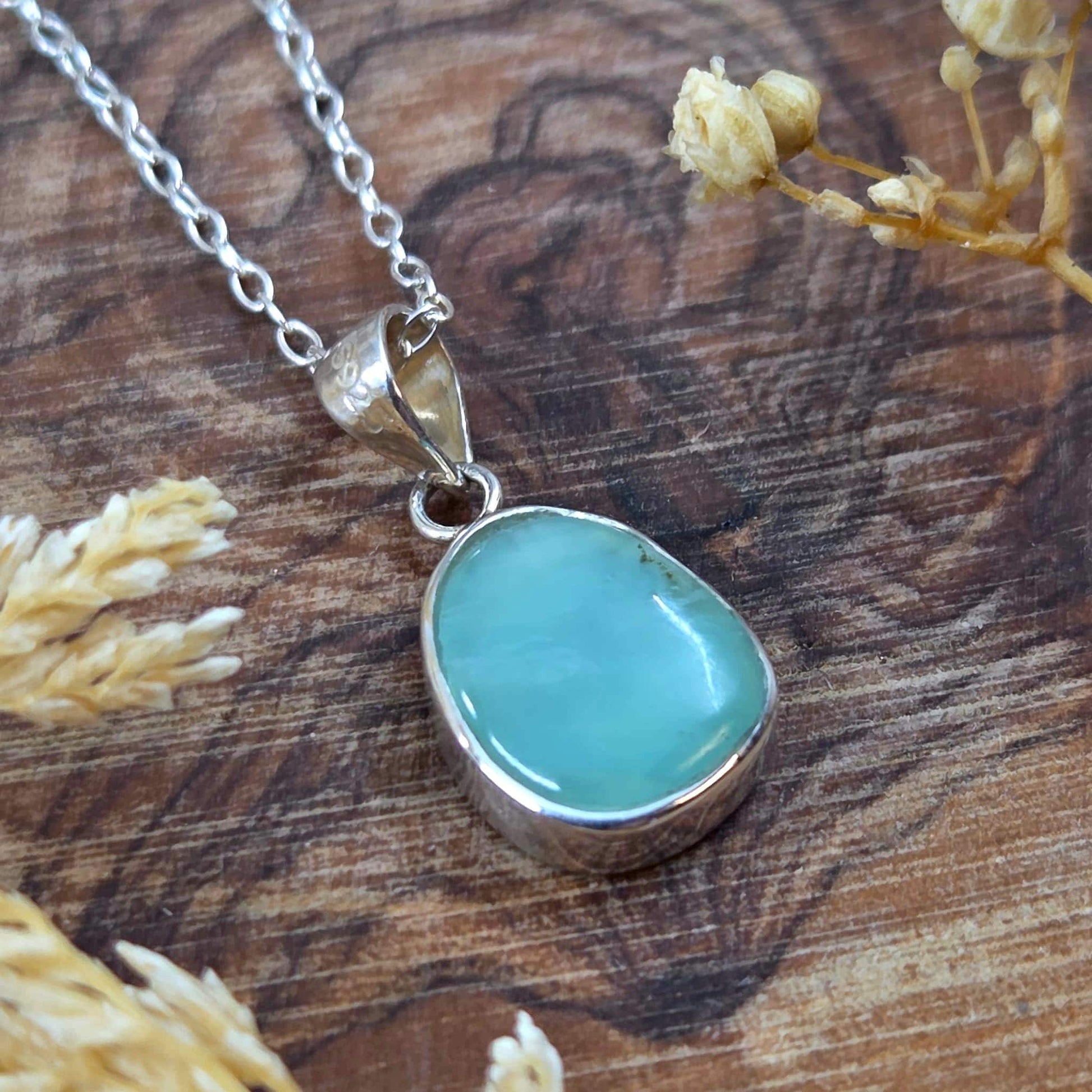 Peruvian  Opal Pendant | Opal Pendant | Blue Opal | Peru Jones Stones