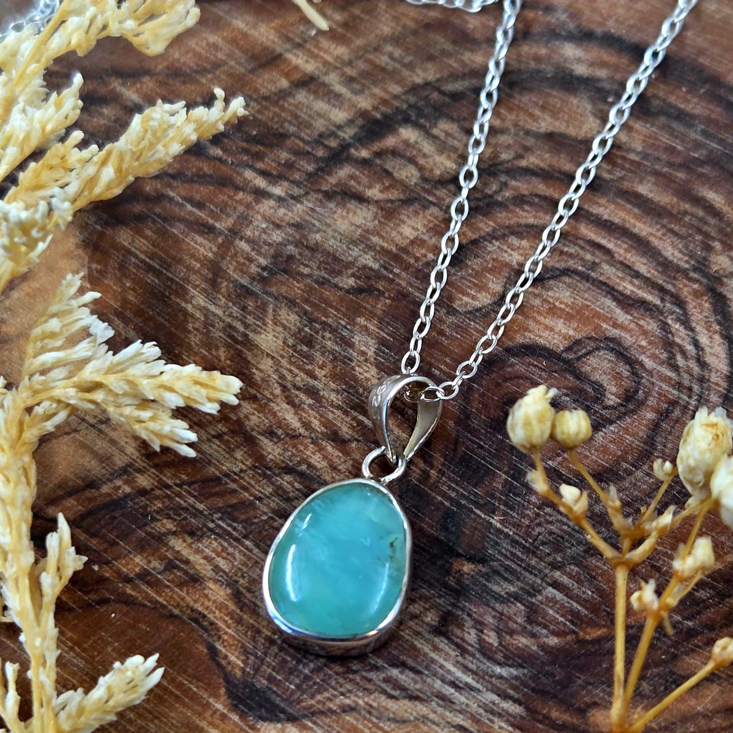 Peruvian  Opal Pendant | Opal Pendant | Blue Opal | Peru Jones Stones