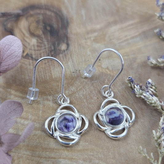 Blue John | Blue John Drop Earrings | Blue John Earrings | Blue John Jewellery Jones Stones